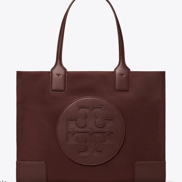 New, Authentic TORY BURCH Tote Burgundy Dark Red - Picture 6 of 16